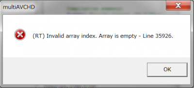 エラーダイアログ